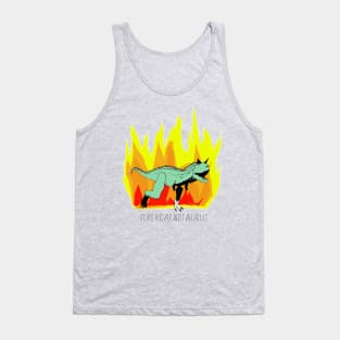 SUPERCARNOTAURUS - dinosaur Power!  with black writing Tank Top